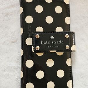 Kate Spade Black and Cream Polka Dot Wallet